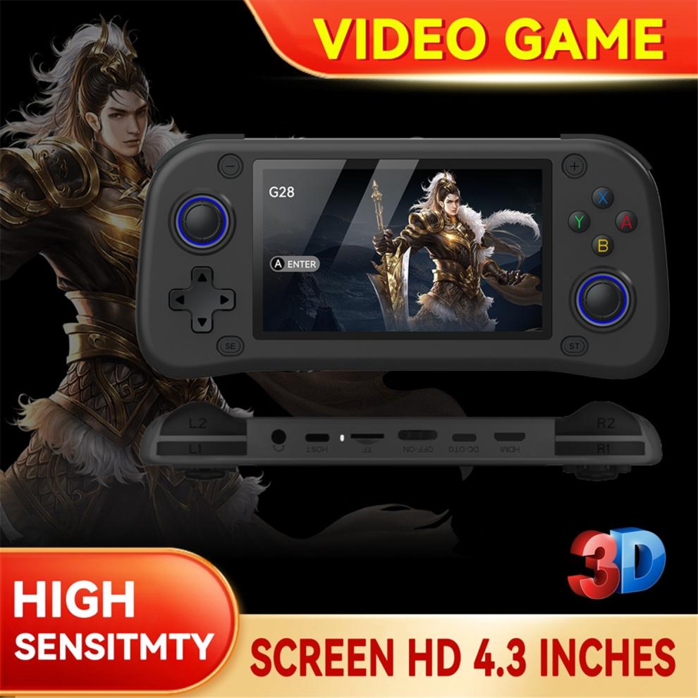 G28 Retro Handheld Video Game Console 64GB 10000+Game 4.3 In Screen C
