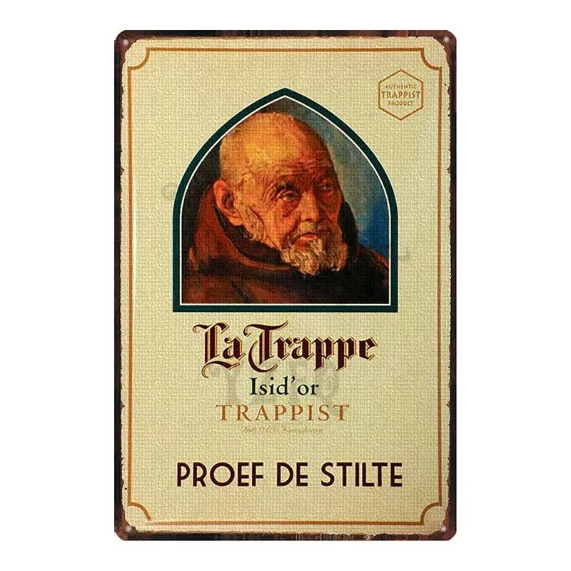 Бельгийское пиво VintageBrugse Zot La Trappe Металлические жестяные таблички для стены Бар Паб Искусство Кухня Кофе Домашний декор 30X20СМ DU-8282A