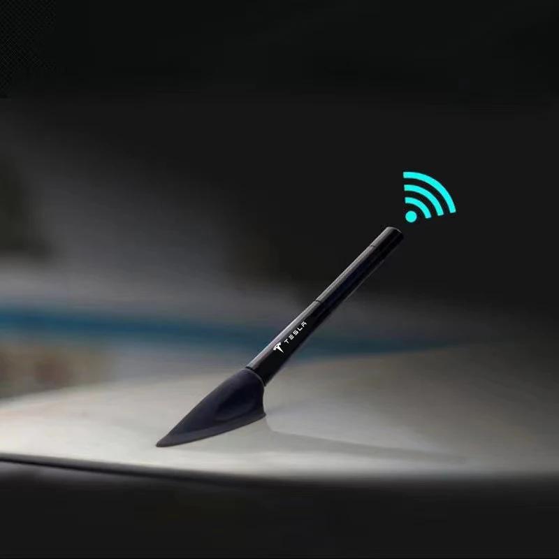Car Sticker Tesla 12cm Car Roof Enhanced Signal Aerial Antenna Auto  for Tesla Model 3 S X Y 2022 Style Roadster Invader Coil Mo