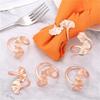 1Pc Gold/Sliver Leaf Napkin Rings Fall Metal Napkin Holder for Christmas Thanksgiving Festival Wedding Dinnig Table Decoration