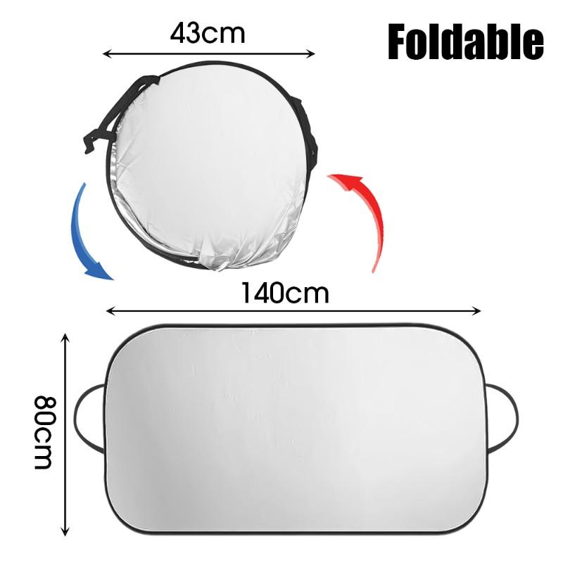 Теплоизоляционный солнцезащитный козырек для автомобиля, лобовое стекло автомобиля, серебристая ткань, солнцезащитный козырек, складной летний солнцезащитный козырек