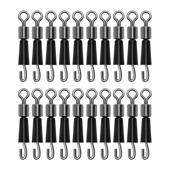 20/30/50Pcs Fishing Swivels Ball Bearing Swivel Rings Connector Rolling Hook