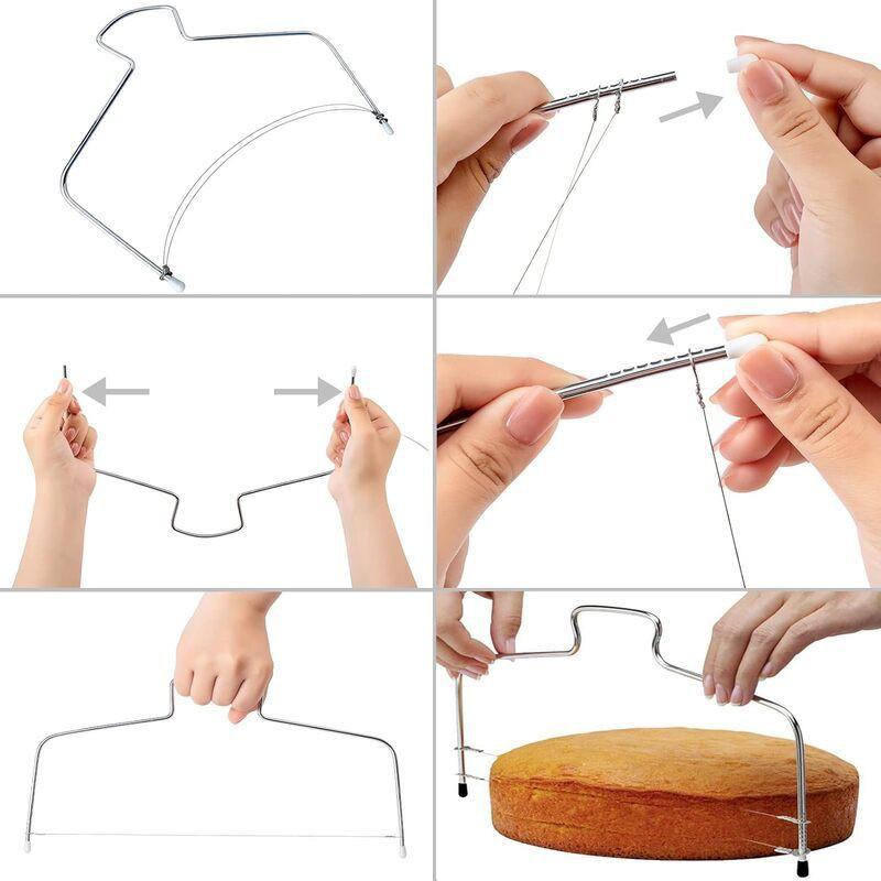 301-Piece Cake Decorating Kit With Rotating Turntable Stainless Steel Nozzles TPU PP Tools Home Bakery