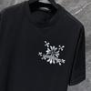 8931 CHROME HEARTS Лето 2026 Новая Высококачественная Хлопковая Круглый Вырез Свободная Большого Размера Мужская и Женская Футболка Футболка для Пары