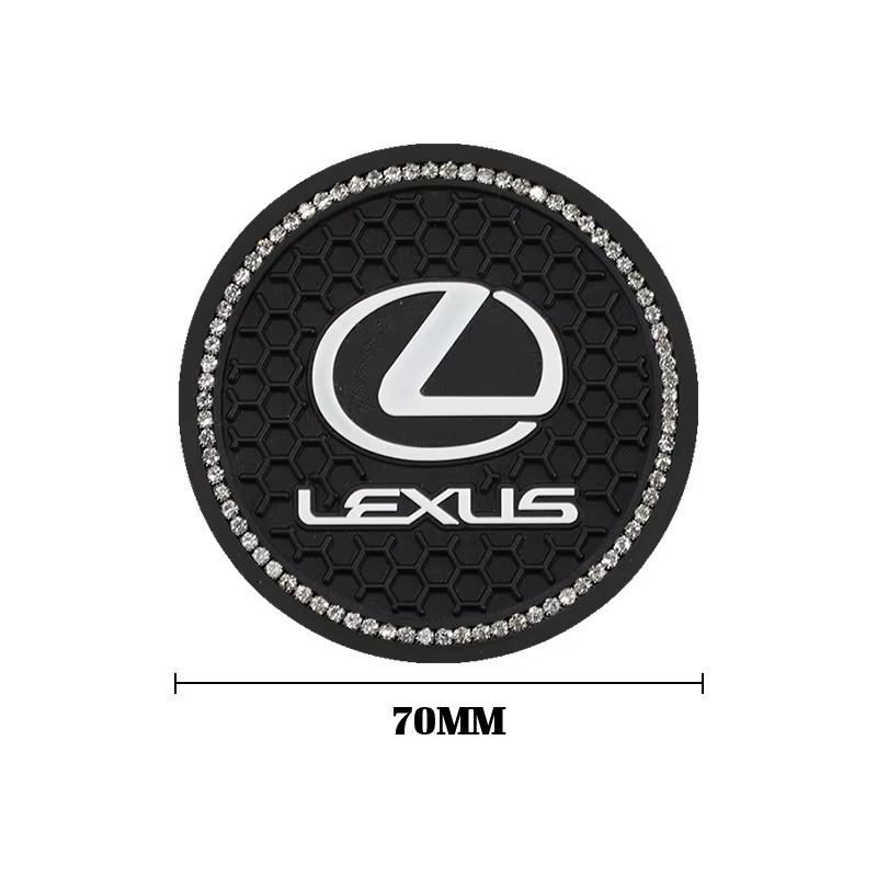 2Pcs Car Silicone Coaster Pad Non-Slip Water Cup Holder For Lexus RX300 IS200 IS250 ES350 Ct200h UX250h NX300h RX350 ES300h LBX