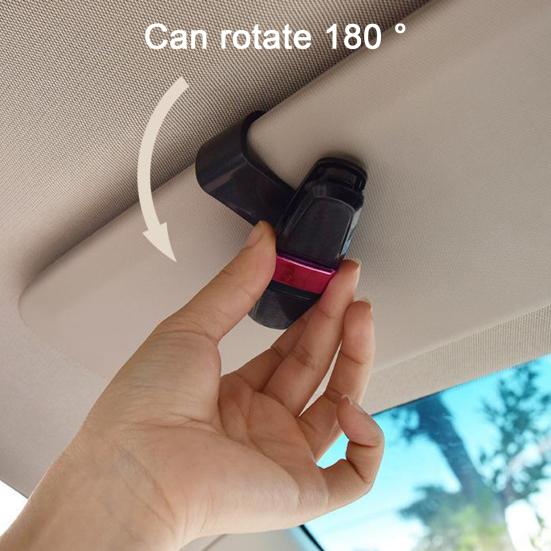 Автомобильный держатель для солнцезащитных очков, зажим для очков, вращающийся на 180 градусов, защита от царапин, простой в установке зажим для солнцезащитных очков