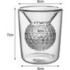 Golf Whiskey Glass with Golf Ball Shape