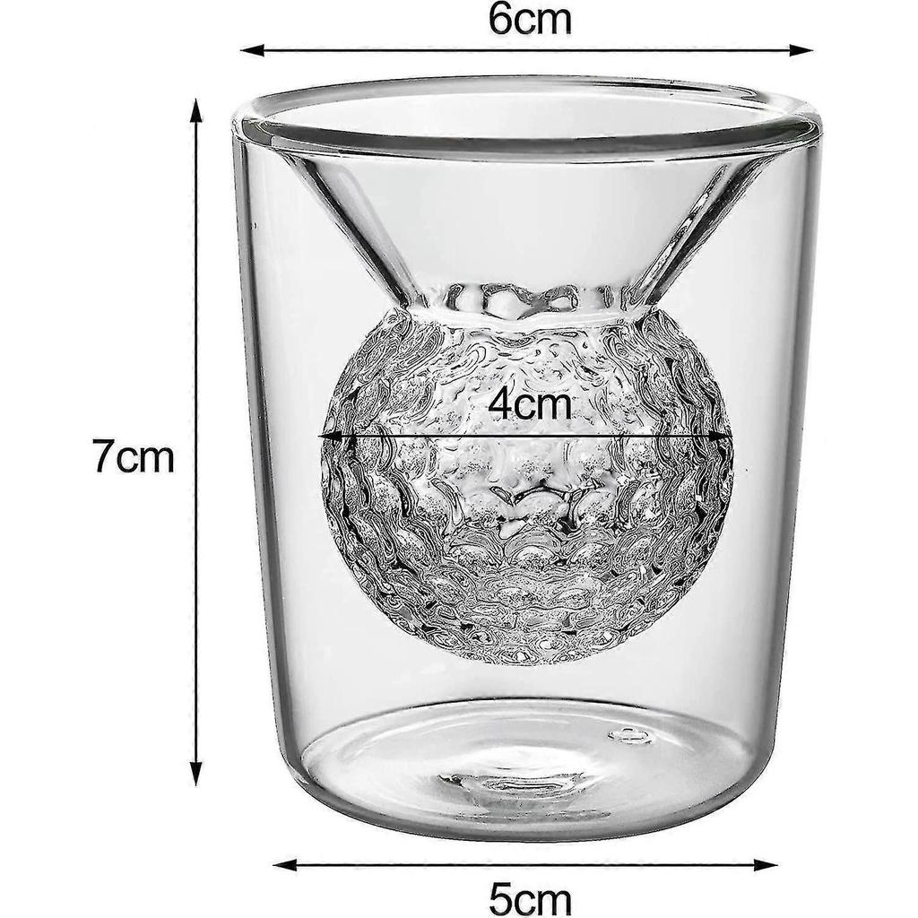 Golf Whiskey Glass with Golf Ball Shape