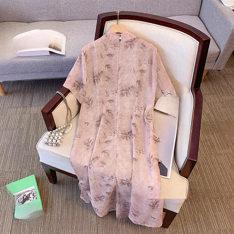 Плюс размер Женское летнее новое китайское платье-чонсам в улучшенном национальном стиле для молодежи