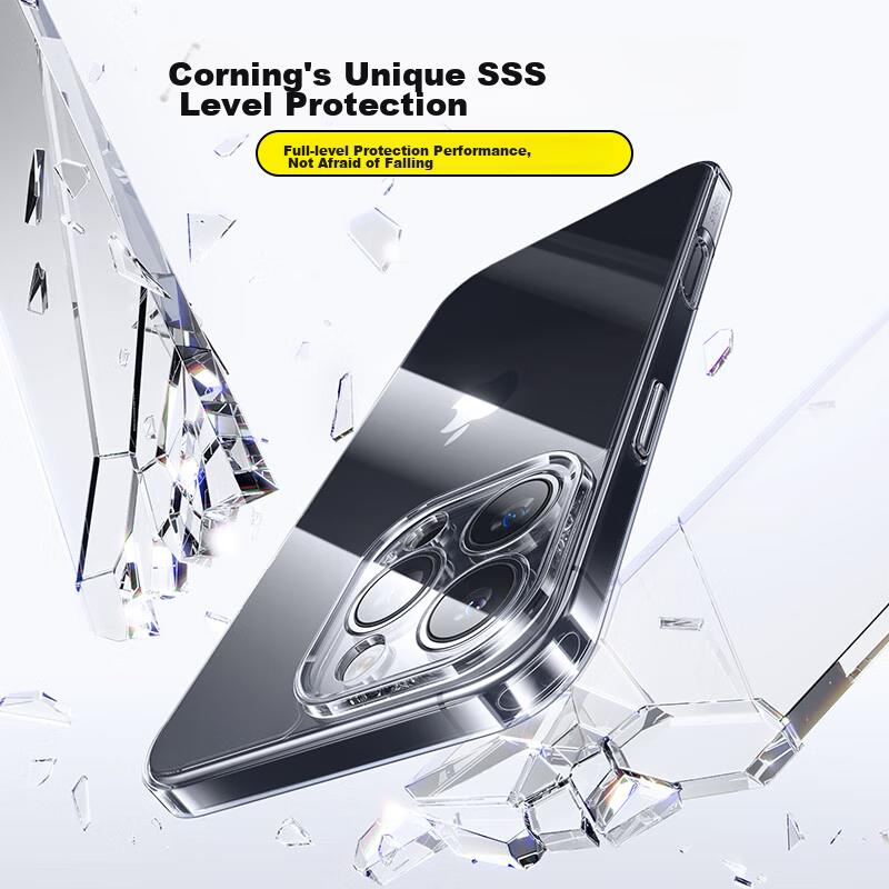 Baseus American CorningIPhone 16 Pro Case, Ultra-Thin Shockproof Full Protection Transparent Cover for IPhone 16 Pro, Premium Trendy Design