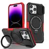 Armor Stand Holder Full Slide Cap Phone Case For IPhone 15 14 13 12 11 Pro Max Plus Magsafe Wireless Charge Magnetic Cover