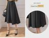 2024 Women's Summer A-line Pleated Midi Skirt - High-waisted, Hip-covering, Slimming Fit