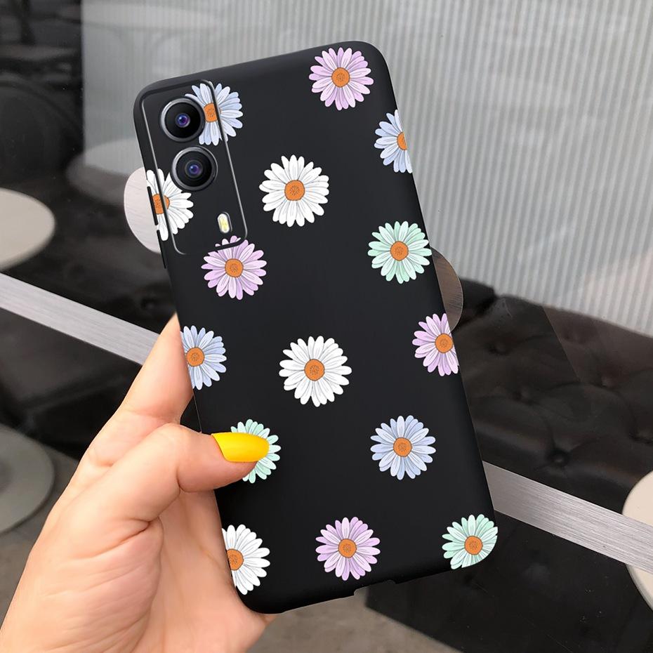 For Vivo Y53S 5G Case Vivo Y72 5G V2041 Phone Cover Silicone Cactus Soft Funda For Vivo Y52 Y 53s Y72 5G Sunflower TPU Bumper