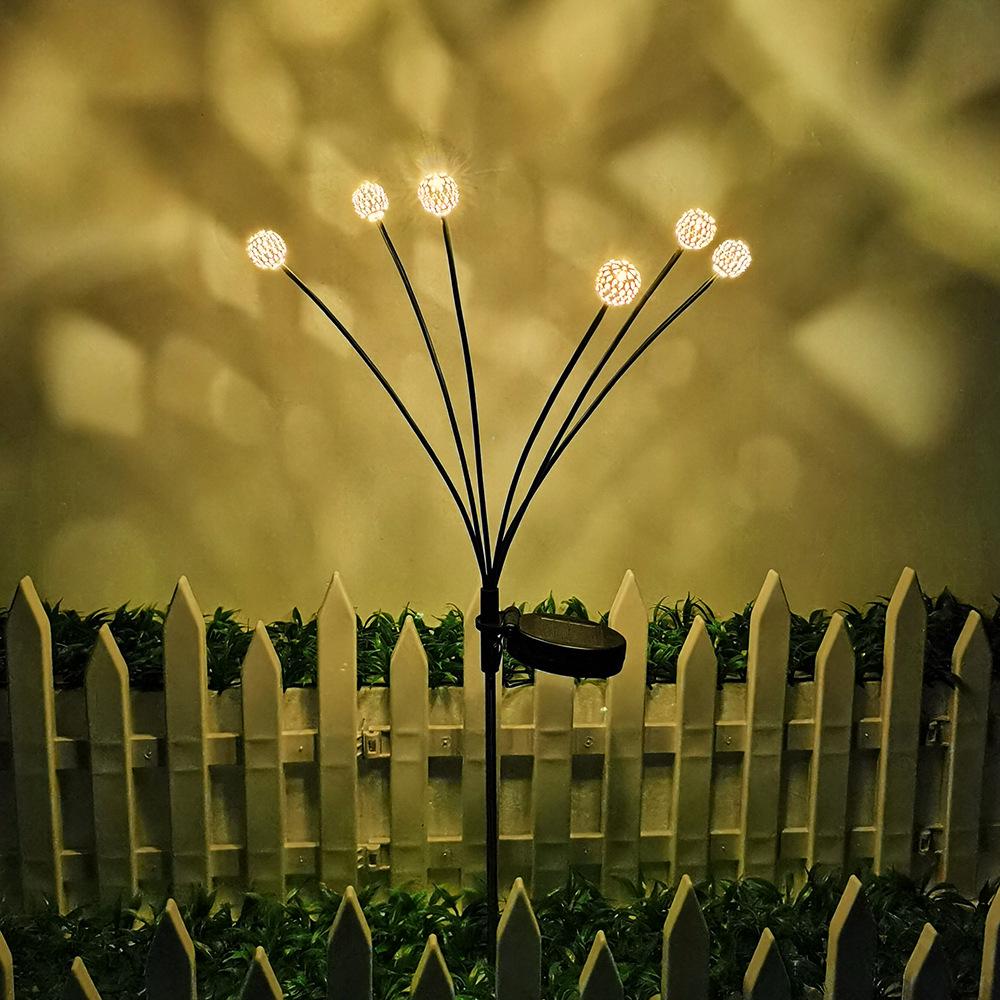 Солнечный ананасовый железный фонарь со светодиодными гирляндами: Уличный водонепроницаемый декоративный подвесной светильник