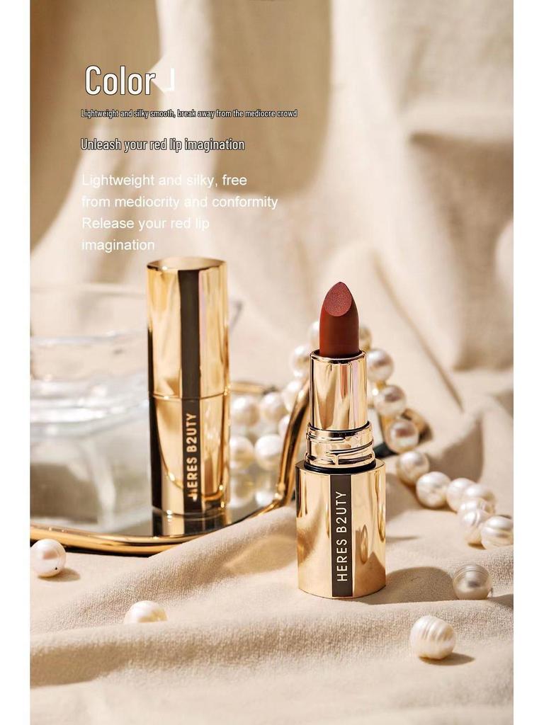 Huris Soft Focus Velvet Lipstick – Матовая, Не сушит, Не липкая, Идеально для вечеринок