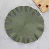 6 шт./компл. круглых салфеток под приборы, набор, плетеный дизайн, моющийся нескользящий обеденный коврик, гофрированный край, термостойкий коврик для стола