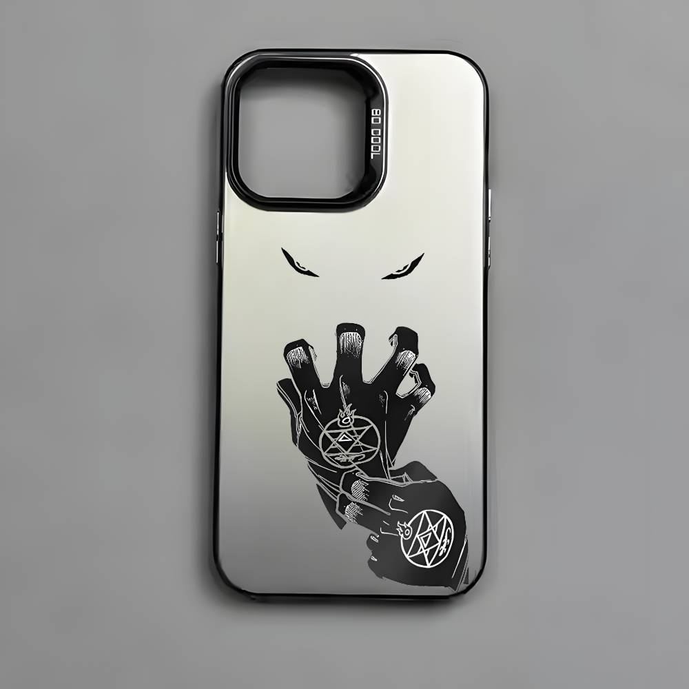 Чехол для телефона Аниме F-Стальной Алхимик Для iPhone 17 16 15 14 13 12 11 Pro Max Air разноцветный Матовый Лазерный Металлик Аврора Funda