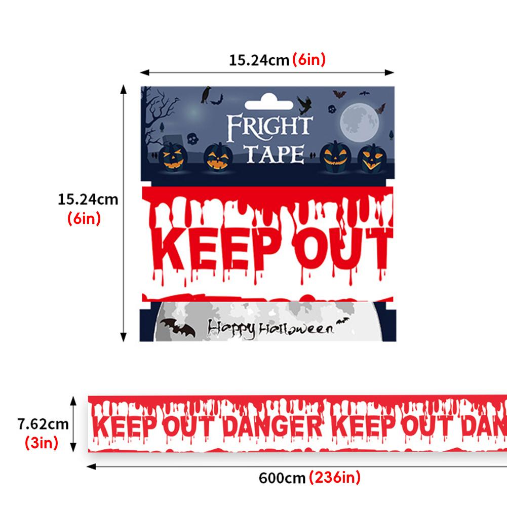 Halloween Warning Tape Caution Barrier Festival Warning Streamer Spooky Party Haunted House Outdoor Porch Yard Halloween Decoration Supplies