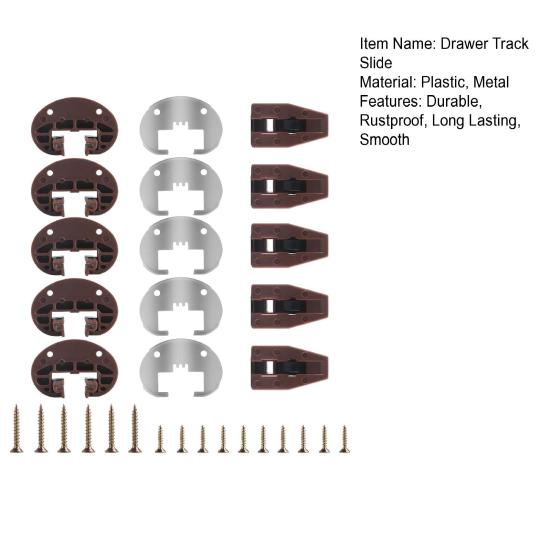 Сменный комплект направляющих для выдвижных ящиков комода Нержавеющая сталь Устойчивость к коррозии Высокая совместимость Простота установки Комплект направляющих для мебельных ящиков