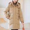 Модные зимние женские длинные парки с капюшоном, свободные, толстые, теплые куртки, женские пальто