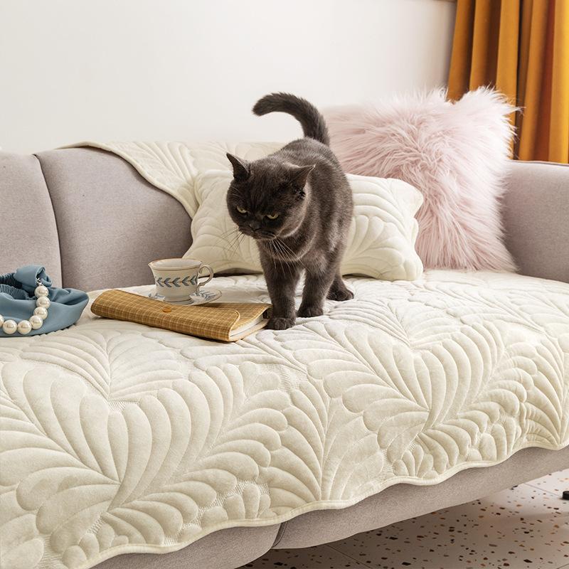 Подушка для дивана из фланели, простая подушка для сиденья, осенне-зимний плюшевый чехол для лица, тканевый чехол для дивана, подушка