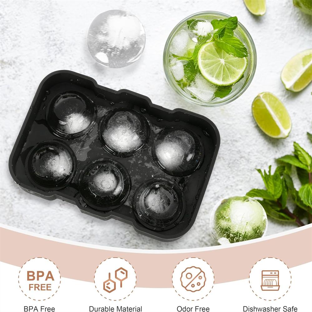 Ice Molds,Silicone Ice Molds and Trays,Large Size Ice Maker in the Shape of Spheres and Cubes, Perfect for Cocktails,Whiskey