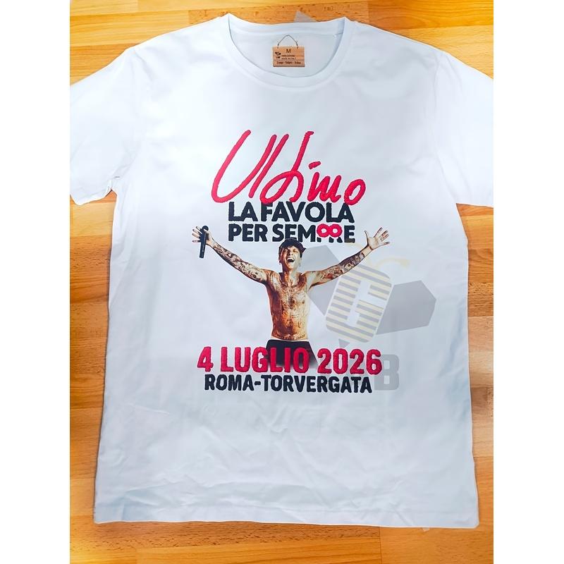 Italian Vocalist Concert Tour Date Commemorative Men'S Short Sleeve White Round Neck T-Shirt
