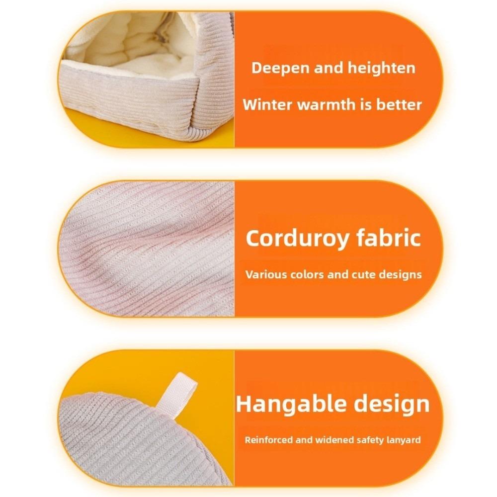 Hanging Pet Bird Bed Warm Cotton Stuffed Bird Hut New Budgie Hammock for Winter