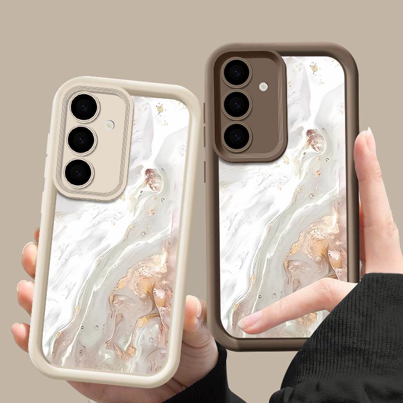 Мягкий чехол с узором под мрамор класса люкс для Samsung S24 FE S26 S25 S23 Ultra S22 S21 Plus A55 A54 A35 A34 A15 A14 A17 A37 A56 A57 5G Ударопрочный чехол для телефона