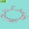 Silver Bracelets For Women 925 Sterling Silver Jewelry Wristband Multi Charms Bracelet Wedding Party Gift