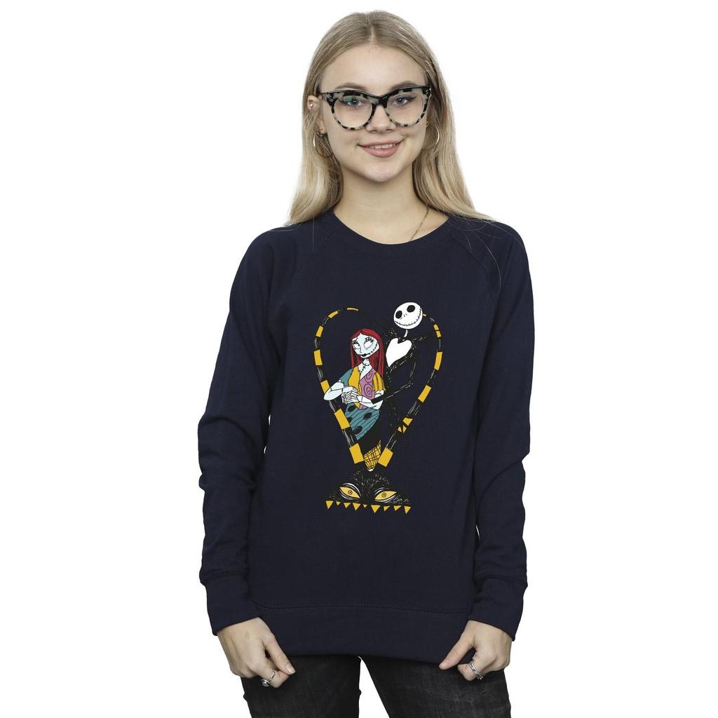The Nightmare Before Christmas Womens/Ladies Heart Jack Sweatshirt