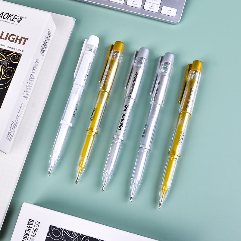 Набор гелевых ручек Boke Gold Glitter & White Highlight 1,0 мм для креативного рисования и ведения дневника
