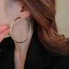 Серебряная игла преувеличенное открытое кольцо простое кольцо серьги европейские и американские высококачественные металлические серьги в стиле ретро серьги с ретро-темпераментом