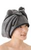 Sauna Hat Hair Turban Bath Water Absorption Chill Panda [valeria] Women's (Gray)