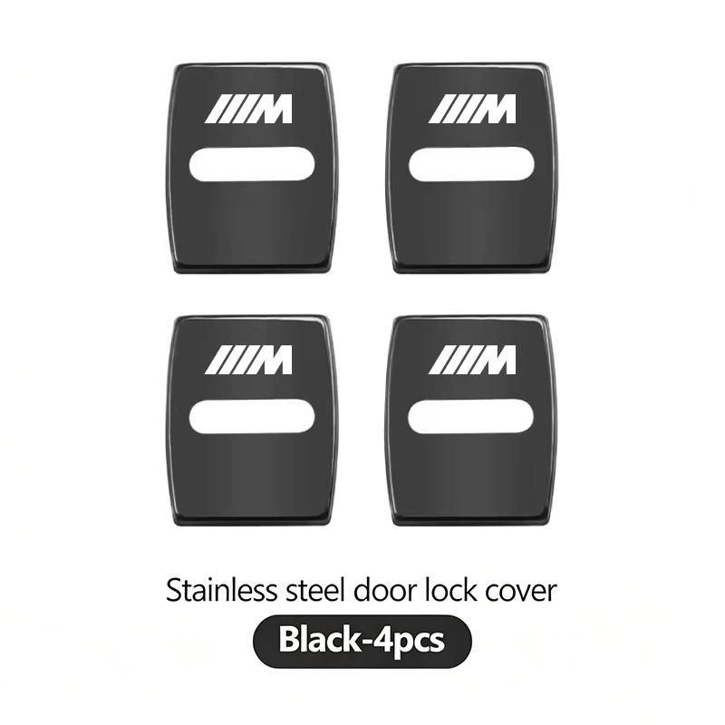 FA54Pcs Zinc Alloy Car Door Lock Buckle Protection Cover Anti-Collision Shock Absorbing Cushion Stickers For BMW G80 G06 G07 G42 G