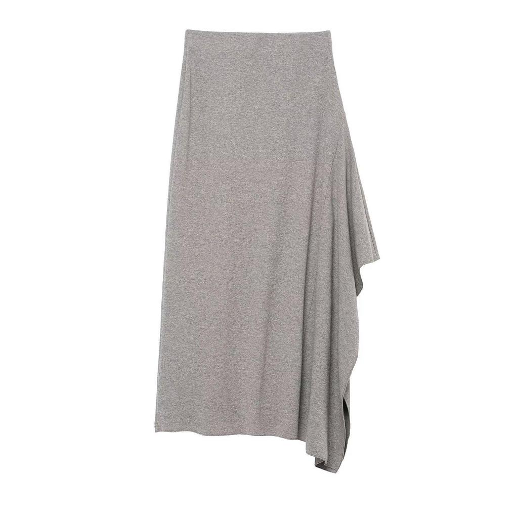 European Style 2025 Asymmetrical Midi Skirt for Women - Fashionable & Trendy