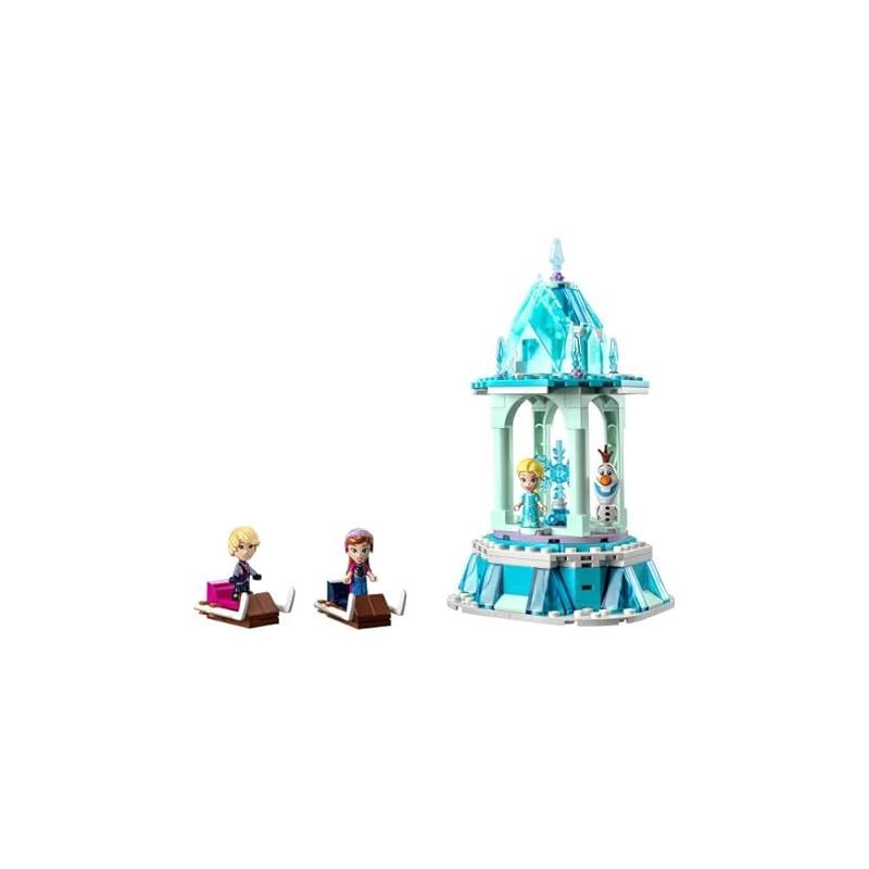 Lego disney Frozen Anna and Elsa's Magic Carousel 43218 ледяной дворец сборка игрушечный набор принцесса диснея Эльза Ана с Олафом подарок на день рождения 6-летнему ребенку