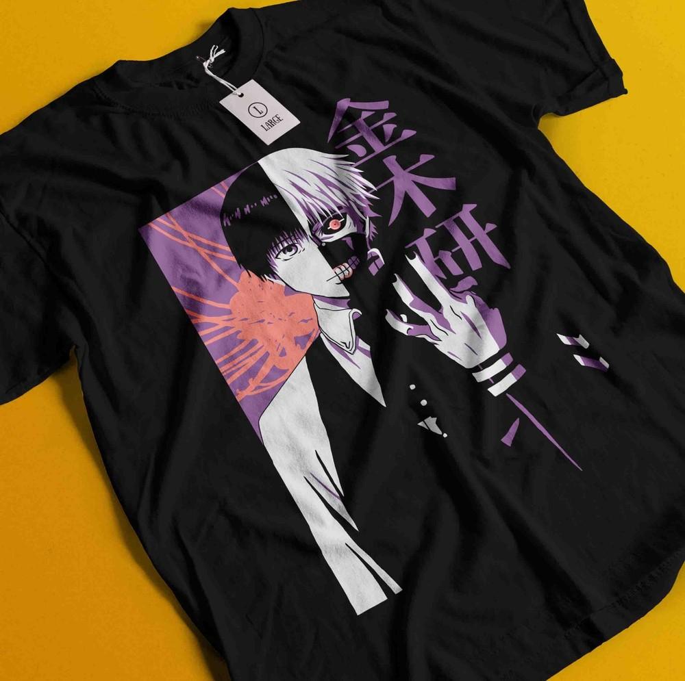 Футболка Токийский Гуль Футболка Кен Канеки Футболка Дзюдзо Судзуя Аниме Манга Унисекс Хоррор Футболка