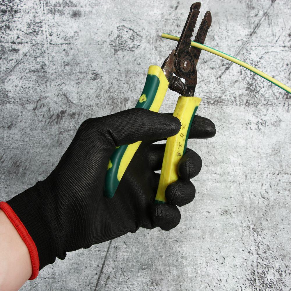1/6 Pairs Anti-static Nylon PU Work Gloves Polyurethane Coated Labor Protection