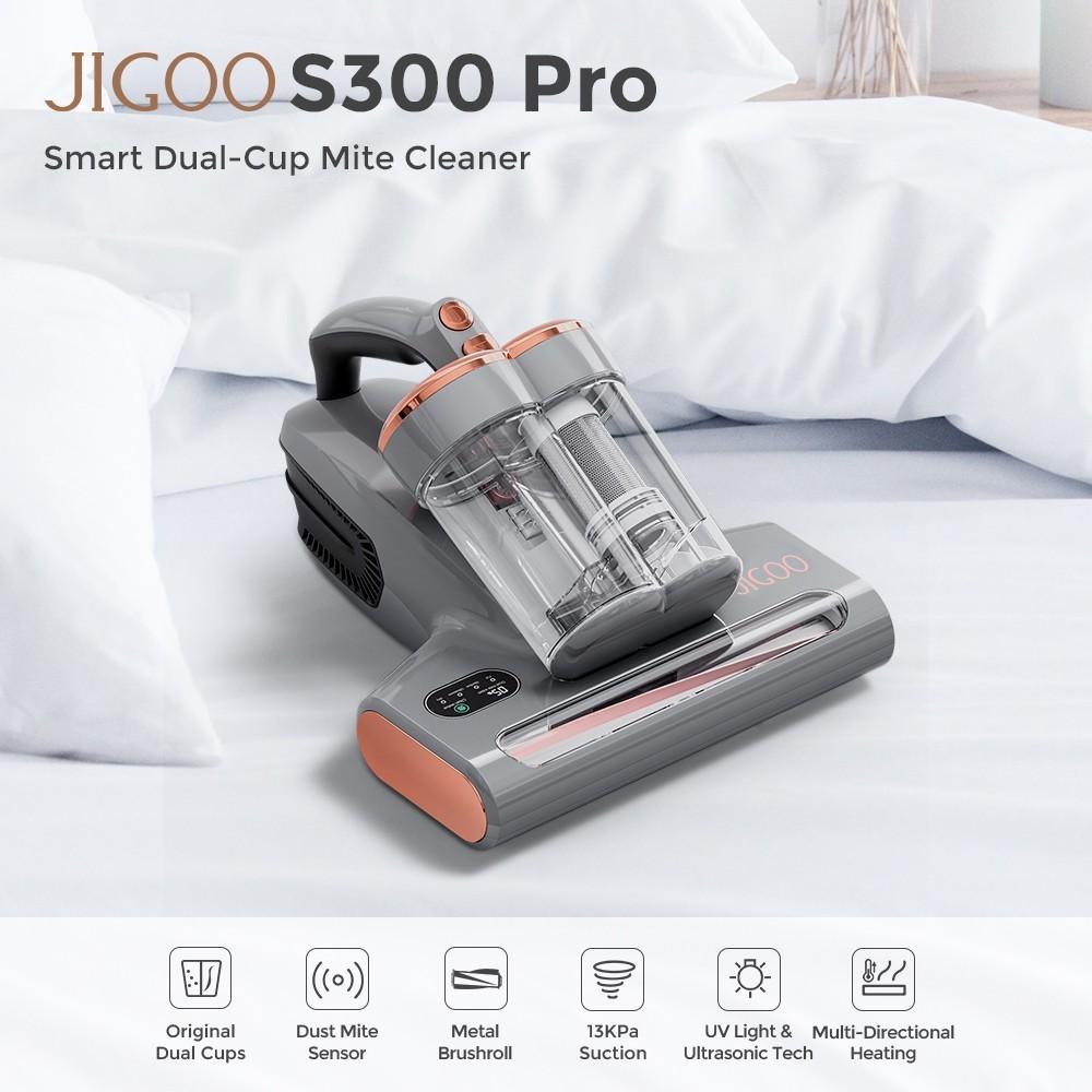 JIGOO S300 Pro Интеллектуальный очиститель от клещей с двумя чашками и датчиком пылевых клещей