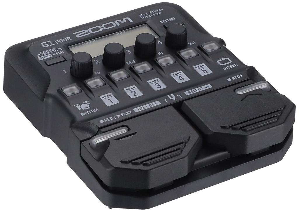ZOOM G1 FOUR Guitar Lightweight and Featuring Over 60 Effects and 13 Amp a and a Drum Perfect for Home and Live Guitar Effects Extended Multi-Effects