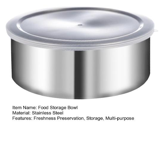 5 шт. миска для хранения еды, легко чистящаяся многофункциональная миска из нержавеющей стали для дома, кухни, кемпинга, пикника