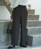 [AMERICAN HOLIC] "Bi-Bi-Bi" Tweed Straight Wide-Leg Pants Center Press Women's M Brown