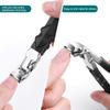 Angled Stainless Steel Nail Clippers with AntiSlip Textured Handle Durability Rustproof Blade for Elderly Users