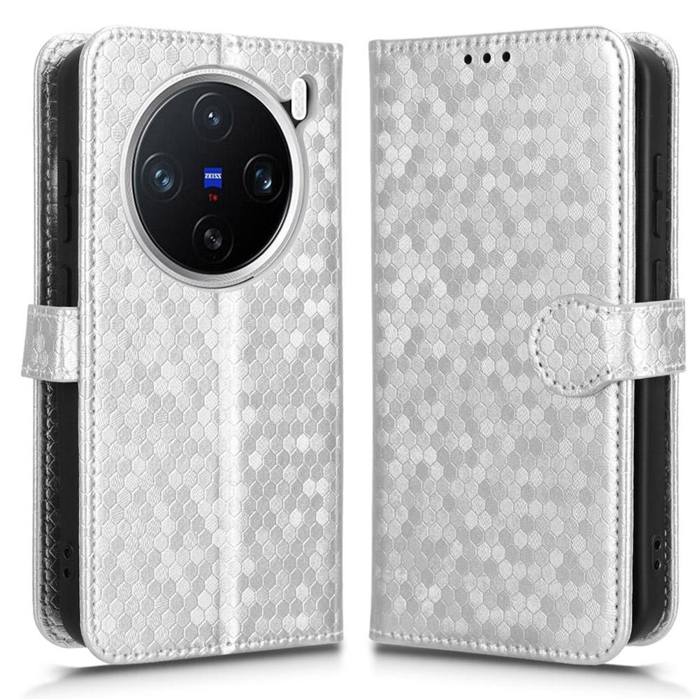 Для vivo X200 Pro mini 5G Чехол-кошелек С точечным узором Тиснение Искусственная кожа Чехол для телефона