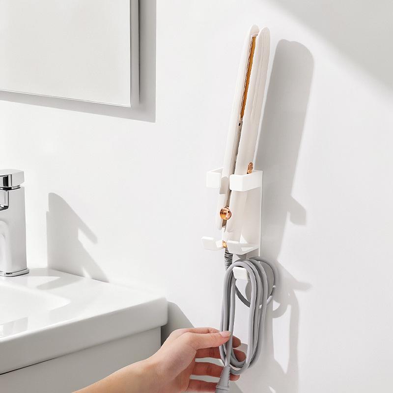 Настенный органайзер для парикмахерских инструментов: Стойка для плоек и выпрямителей с крючками