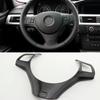 Carbon Fiber Style Car Interior Steering Wheel Decoration Cover Trim Mouldings For BMW 3 Series E90 E92 E93 2005-2012 LHD