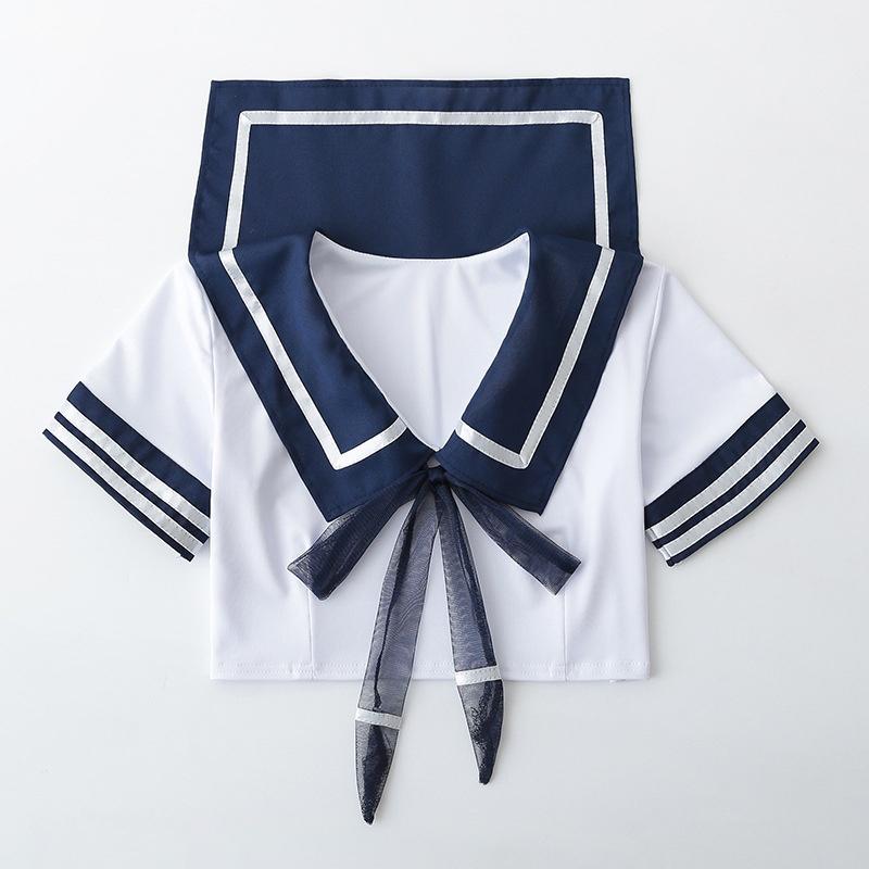 Cute Japanese Girls Cosplay School College Student Uniform Role Play Costume Women Mini Skirts and Blouse Set Lingerie