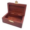Vintage Wooden Farmer Embossed Jewelry Trinket Organizer Storage Box with Buckle