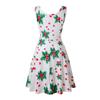 Женские повседневные платья-майки без рукавов с круглым вырезом, летнее платье с принтом для пляжа